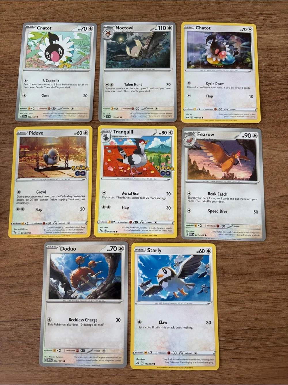 🐦 Bird Pokémon Card Lot | Chatot Noctowl Pidove Fearow Doduo ✨5/$25✨